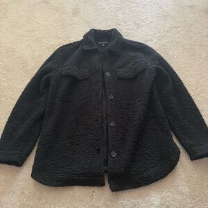 Banana Republic black teddy jacket size XS